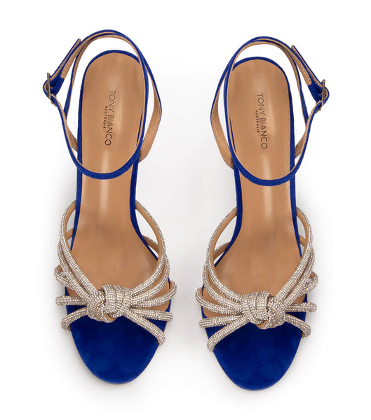 Tacones Brillantes Tony Bianco Kyla Azure Gamuza 11cm Azur | CLJKU57714