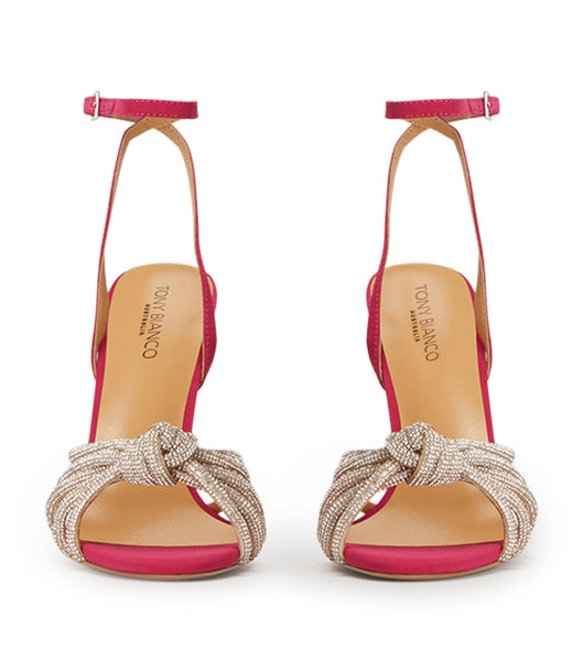 Tacones Brillantes Tony Bianco Kyla Persian Crepe 11cm Rojas | CLZDE87914