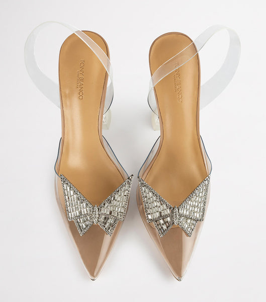 Tacones Brillantes Tony Bianco Laos Clear Vinylite 10.3cm Plateadas | QCLUV75208