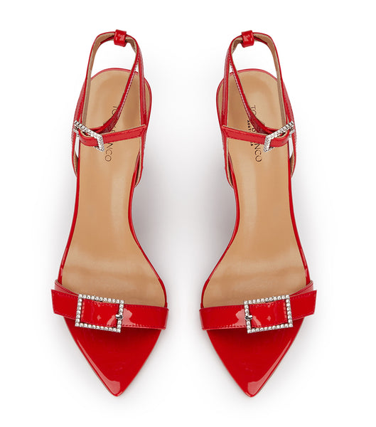 Tacones Brillantes Tony Bianco Mopsy Scarlet Charol 10.5cm Rojas Oscuro | TCLWZ66725