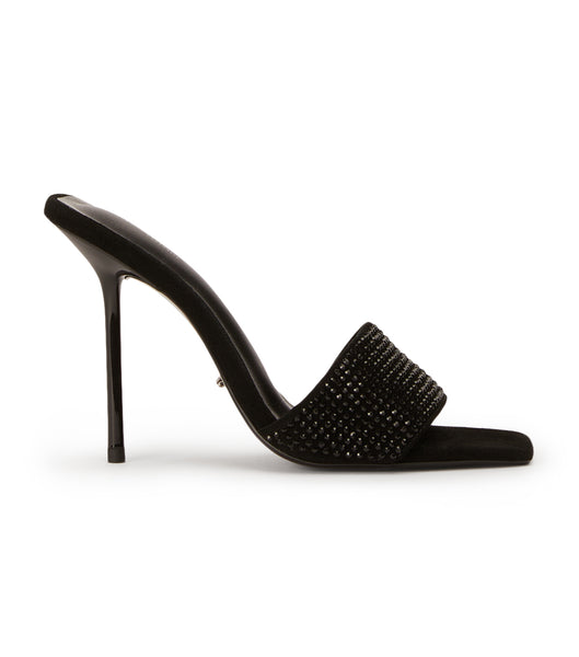 Tacones Brillantes Tony Bianco Naomi Black Crystal/Black Gamuza 10.5cm Negras | BCLSO28864