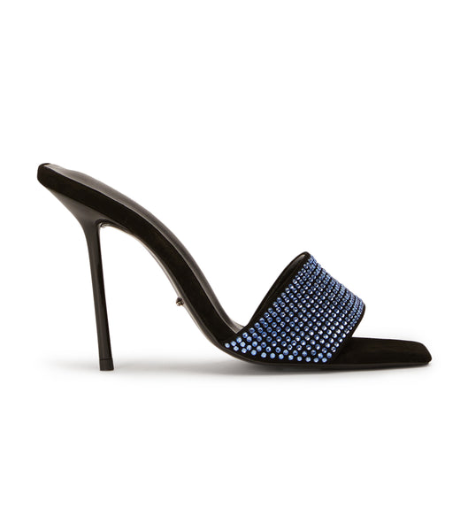 Tacones Brillantes Tony Bianco Naomi Blue Crystal/Black Gamuza 10.5cm Azules Negras | YCLVQ28394