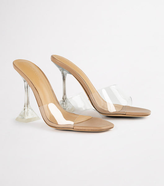 Tacones Brillantes Tony Bianco Serri Clear Vinylite/Skin Nappa 10.5cm Arena | TCLPQ75465