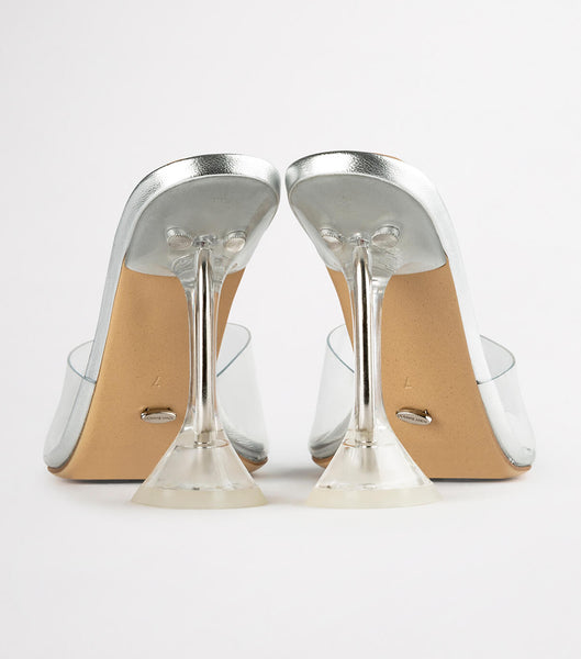 Tacones Brillantes Tony Bianco Serri Clear Vinylite/Silver 10.5cm Plateadas | UCLND57287