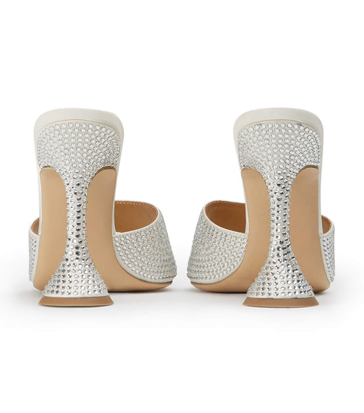 Tacones Brillantes Tony Bianco Serri Ivory Satin 10.5cm Blancas | GCLUC42787