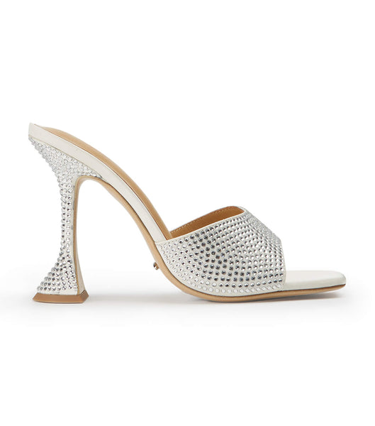 Tacones Brillantes Tony Bianco Serri Ivory Satin 10.5cm Blancas | GCLUC42787