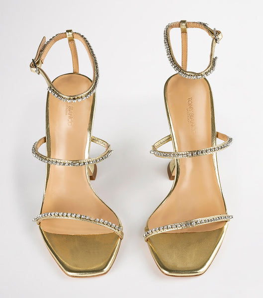 Tacones Brillantes Tony Bianco Shy Gold Nappa Metallic 10.5cm Doradas Metal | XCLBH80590