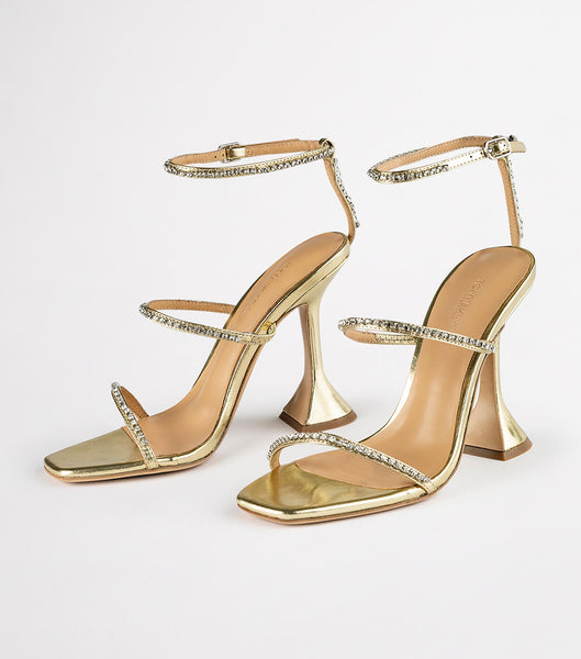 Tacones Brillantes Tony Bianco Shy Gold Nappa Metallic 10.5cm Doradas Metal | XCLBH80590