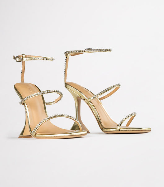 Tacones Brillantes Tony Bianco Shy Gold Nappa Metallic 10.5cm Doradas Metal | XCLBH80590