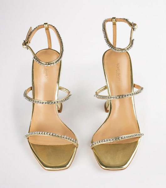 Tacones Brillantes Tony Bianco Skye Gold Nappa Metallic 10.5cm Doradas Metal | GCLUC24484