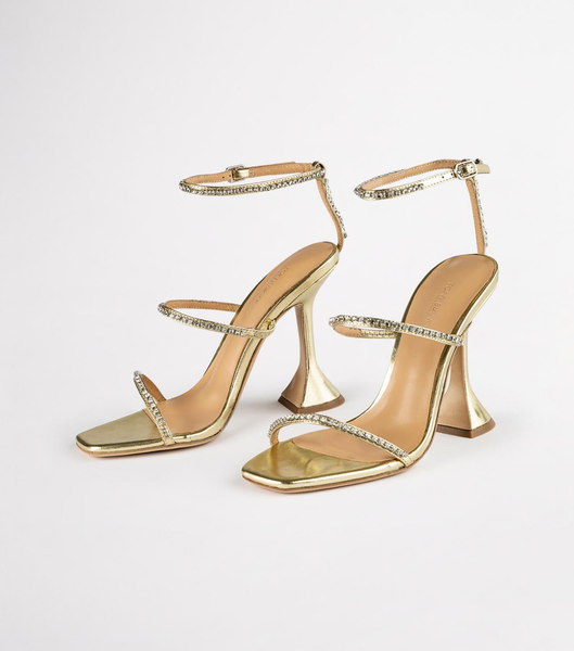 Tacones Brillantes Tony Bianco Skye Gold Nappa Metallic 10.5cm Doradas Metal | GCLUC24484