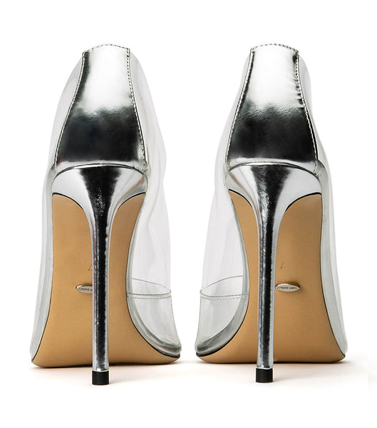 Tacones De Novia Tony Bianco Alijah Clear Vinylite/Silver 10.5cm Plateadas | PCLQX99996