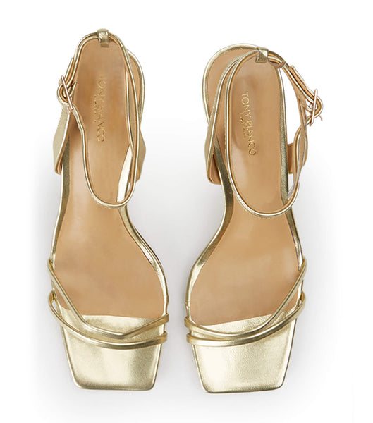 Tacones De Novia Tony Bianco Camelia Gold Nappa Metallic 8.5cm Doradas Metal | PCLER31278