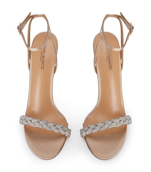 Tacones De Novia Tony Bianco Kosta Nude Satin 11cm Beige | CLNZX59563