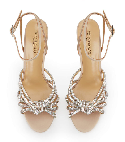 Tacones De Novia Tony Bianco Kyla Nude Satin 11cm Beige | CLJKU10200