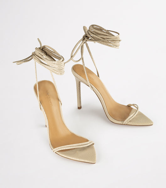 Tacones De Novia Tony Bianco Millie Vanilla Snake 10.5cm Amarillo Claro | CLZPD96308