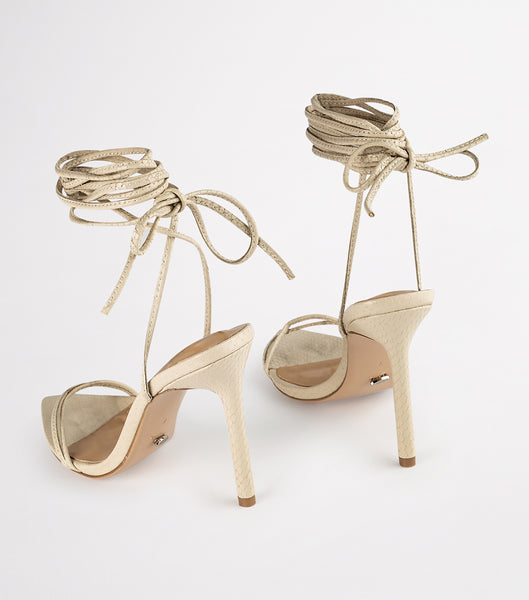 Tacones De Novia Tony Bianco Millie Vanilla Snake 10.5cm Amarillo Claro | CLZPD96308