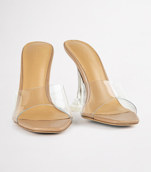 Tacones De Novia Tony Bianco Serri Clear Vinylite/Skin Nappa 10.5cm Arena | CLEGJ69747