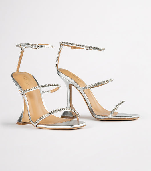 Tacones De Novia Tony Bianco Shy Silver Nappa Metallic 10.5cm Plateadas Metal | ACLDF30263