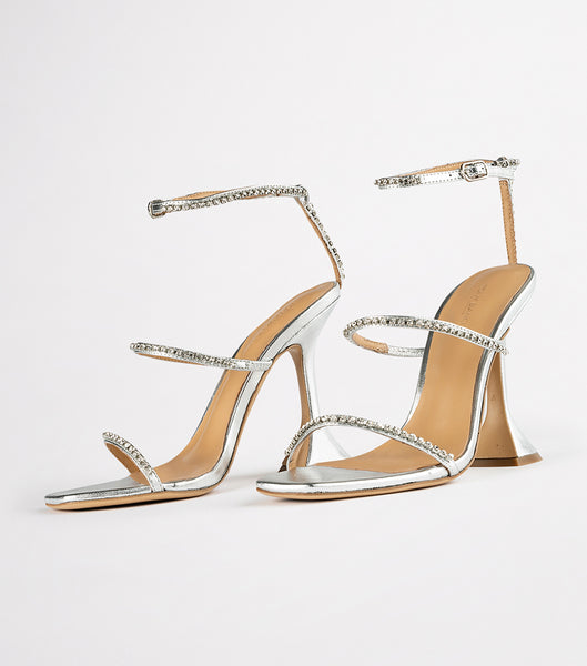 Tacones De Novia Tony Bianco Shy Silver Nappa Metallic 10.5cm Plateadas Metal | ACLDF30263