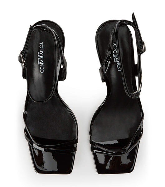 Tacones bajos Tony Bianco Camelia Black Charol 8.5cm Negras | BCLSO20148