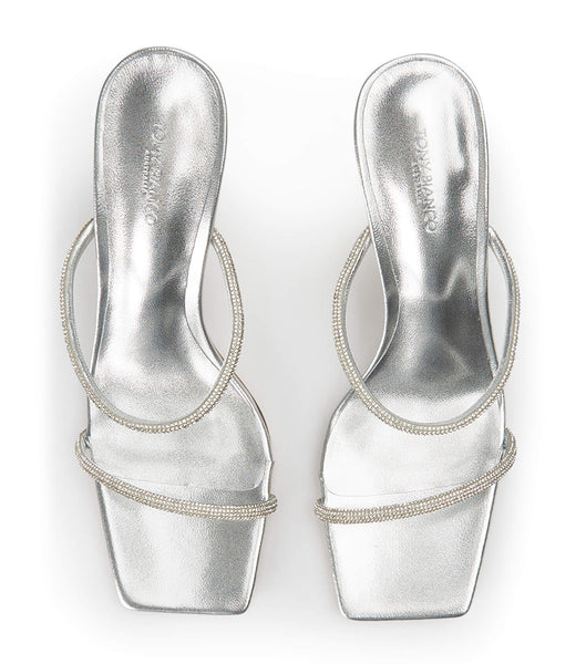 Tacones bajos Tony Bianco Chase Silver Nappa Metallic 8.5cm Plateadas Metal | PCLER54710