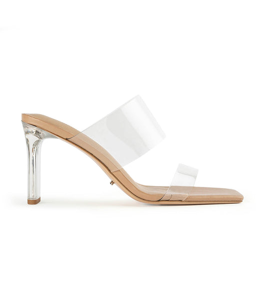 Tacones bajos Tony Bianco Chicago Clear Vinylite/Skin Nappa 8.5cm Arena | CLDFL12841