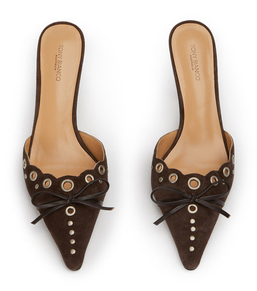 Tacones bajos Tony Bianco Shae Espresso Gamuza 8cm Chocolate | ACLWC11734