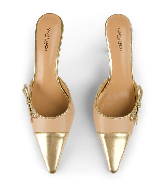 Tacones bajos Tony Bianco Shirley Beech/Gold 8cm Doradas | CLEAH96293