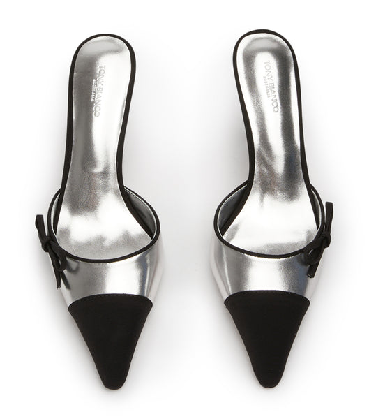 Tacones bajos Tony Bianco Shirley Silver/Black 8cm Plateadas Negras | XCLGW18280