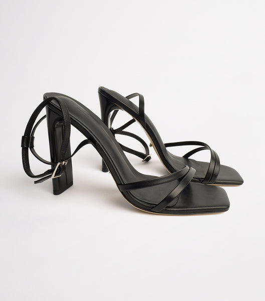 Tacones con tiras Tony Bianco Fiance Black Kid 11cm Negras | CLZPD31890