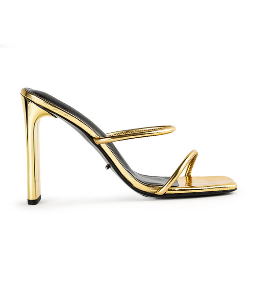 Tacones con tiras Tony Bianco Florence Gold Foil 11cm Doradas | ECLVG89008