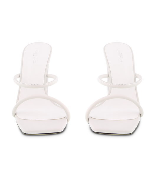 Tacones con tiras Tony Bianco Florence White Sheep Nappa 11cm Blancas | CLCIF30555