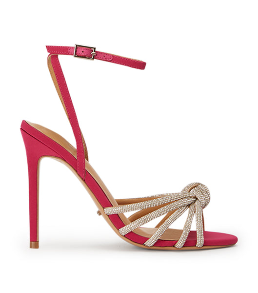 Tacones con tiras Tony Bianco Kyla Persian Crepe 11cm Rojas | CLICD51370