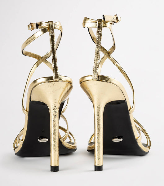 Tacones con tiras Tony Bianco Marcy Gold Foil 10.5cm Doradas | BCLSD47651