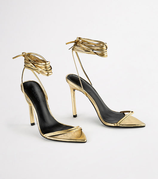 Tacones con tiras Tony Bianco Millie Gold Foil 10.5cm Doradas | CLDFL58434