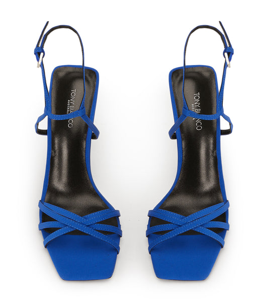 Tacones con tiras Tony Bianco Nomad Azure Crepe 10.5cm Azur | CLQCS98477