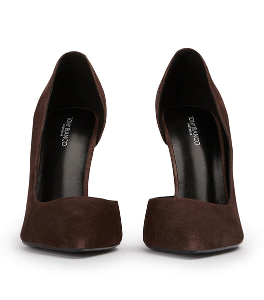 Tacones de aguja Tony Bianco Alyx Espresso Gamuza 10.5cm Chocolate | ECLHC30192