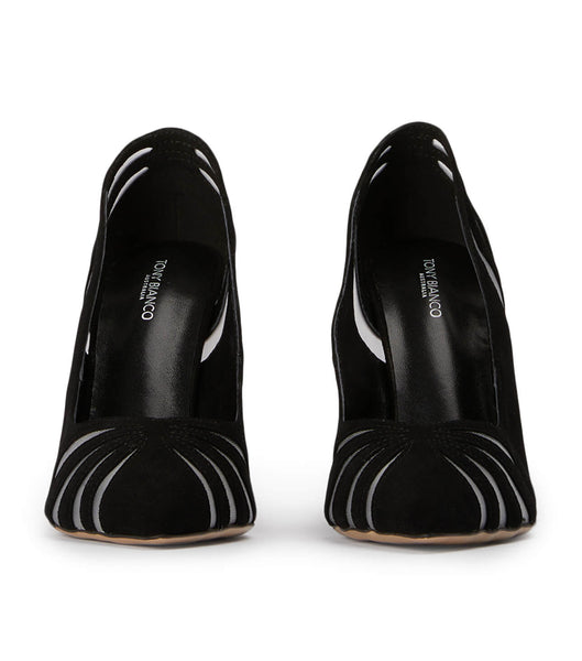 Tacones de aguja Tony Bianco Arrow Black Gamuza 10.5cm Negras | BCLSO96983