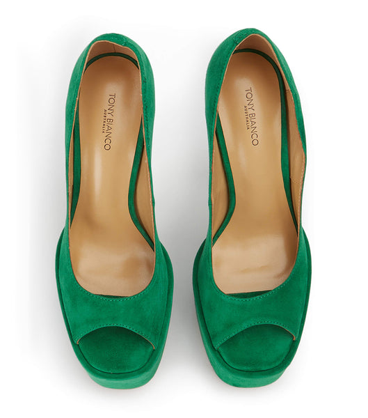 Tacones de aguja Tony Bianco Jolee Jade Gamuza 15cm Verde | SCLNY60235