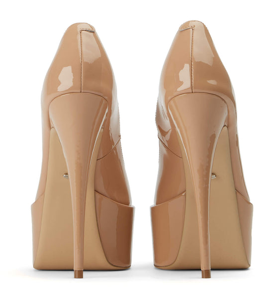 Tacones de aguja Tony Bianco Jolee Nude Charol 15cm Beige | XCLBH27856