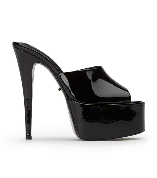 Tacones de aguja Tony Bianco Jordyn Black Charol 15cm Negras | CLCVG55706