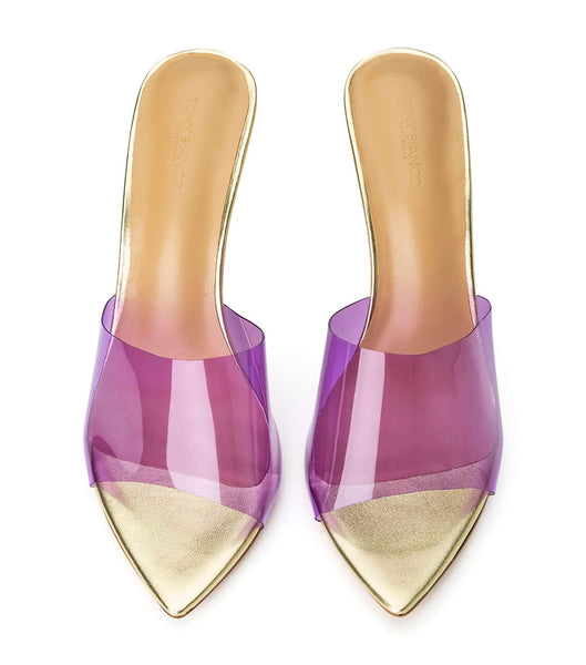 Tacones de aguja Tony Bianco Mylo Purple Vinylite/Gold 10.5cm Moradas Doradas | ZCLMJ36428