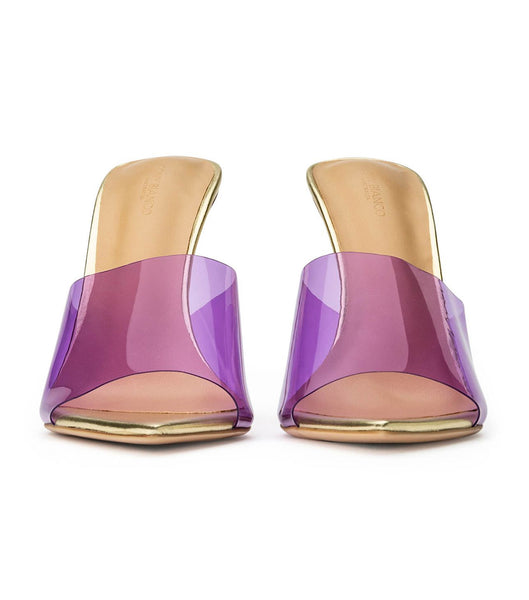 Tacones de aguja Tony Bianco Mylo Purple Vinylite/Gold 10.5cm Moradas Doradas | ZCLMJ36428