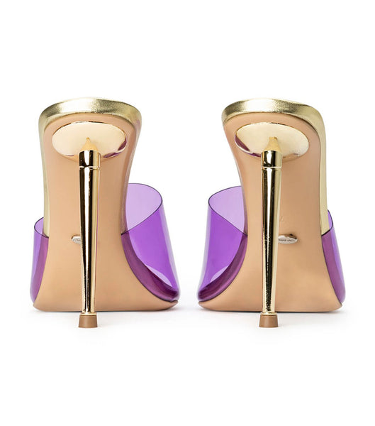 Tacones de aguja Tony Bianco Mylo Purple Vinylite/Gold 10.5cm Moradas Doradas | ZCLMJ36428