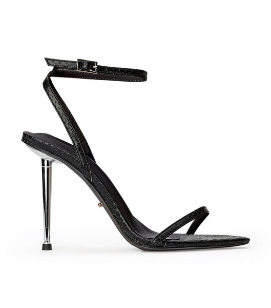 Tacones de aguja Tony Bianco Myra Black Snake 10.5cm Negras Serpent | ACLDF48591