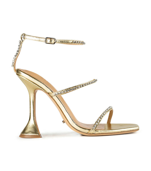 Tacones de aguja Tony Bianco Shy Gold Nappa Metallic 10.5cm Doradas Metal | CLXBR12599