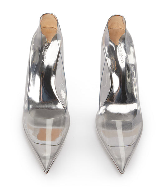 Tacones de evento Tony Bianco Dolly Clear Vinylite/Silver 9.5cm Plateadas | CLIIZ10349