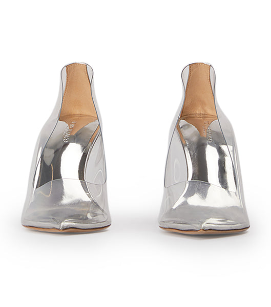 Tacones de evento Tony Bianco Dolly Clear Vinylite/Silver 9.5cm Plateadas | CLIIZ10349