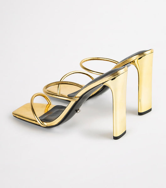 Tacones de evento Tony Bianco Florence Gold Foil 11cm Doradas | CLIIZ67427